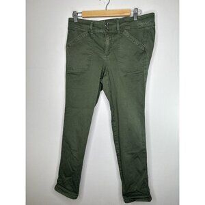 Torrid Plus Aviator Crop twill olive green Capri pants Pockets Size 10
